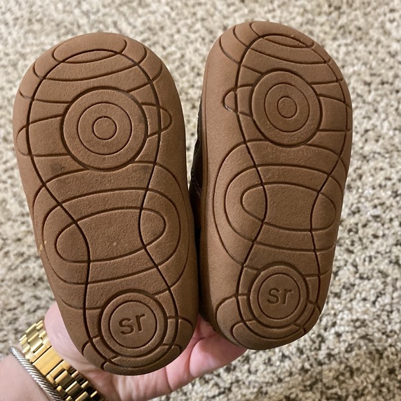 NWOT Stride Right brown & hunter green leather high top tennis shoes - size 4 - Picture 5 of 9